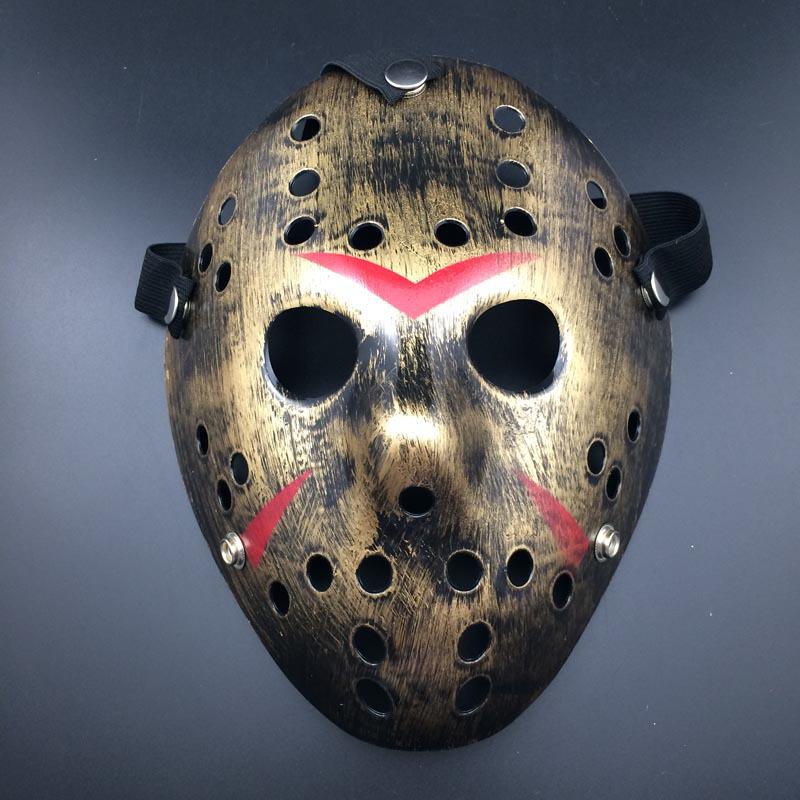 Bronze Jason Halloween Mask for Masquerade Horror Pranks One Size