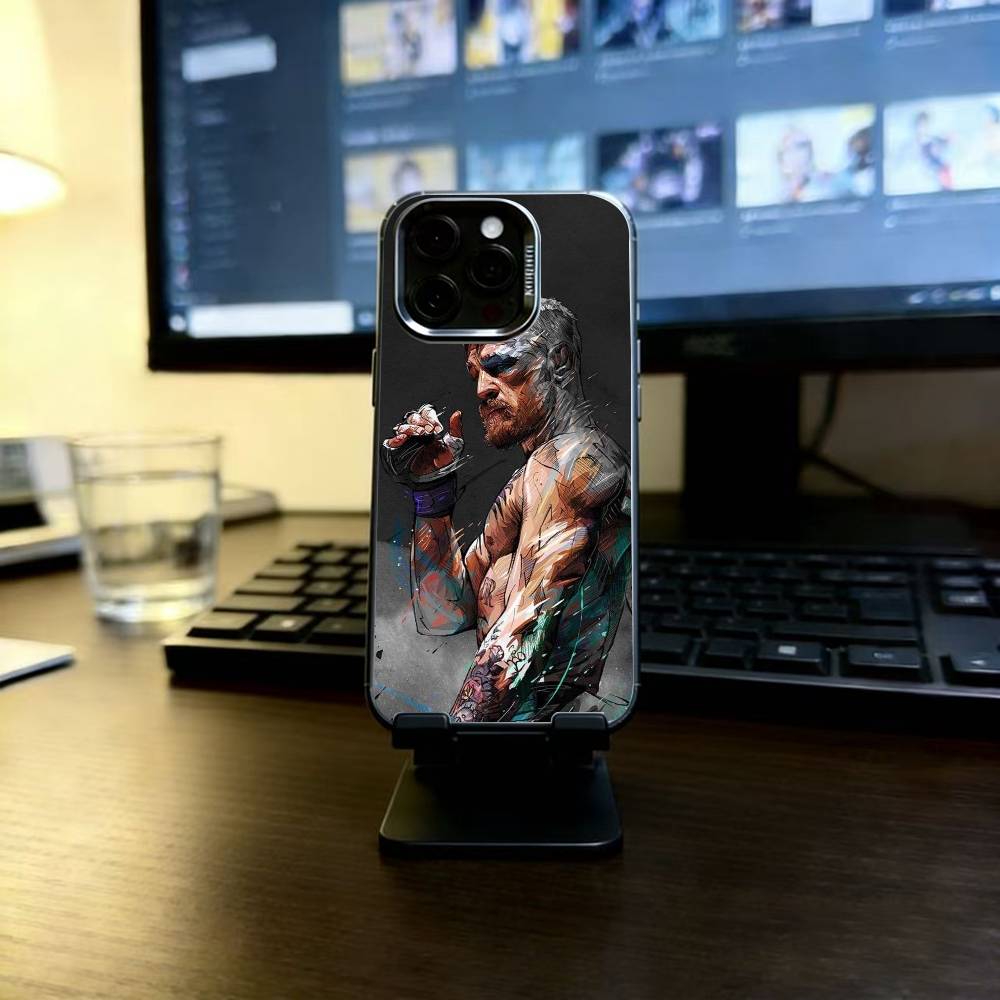 Conor McGregor Boxing Phone Case For iPhone 17,16,15,14,13,12,11 Plus,Pro Max,XS,Colored Silver Plated Inside Cover
