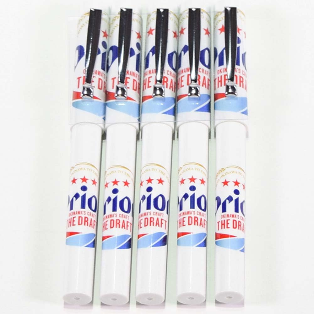 Ballpoint Okinawa Okinawa limited Orion DRAFT with Orion Draft Beer set of 5 Orion ballpoint pens, souvenir, edition, BEER, logo, pens, white. синий