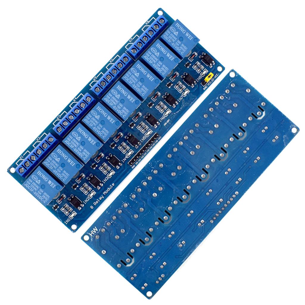 8 Channel Relays Board 5V/12V/24V 8-Way Relays Board Compatibility with Multiple Development Boards for Automation