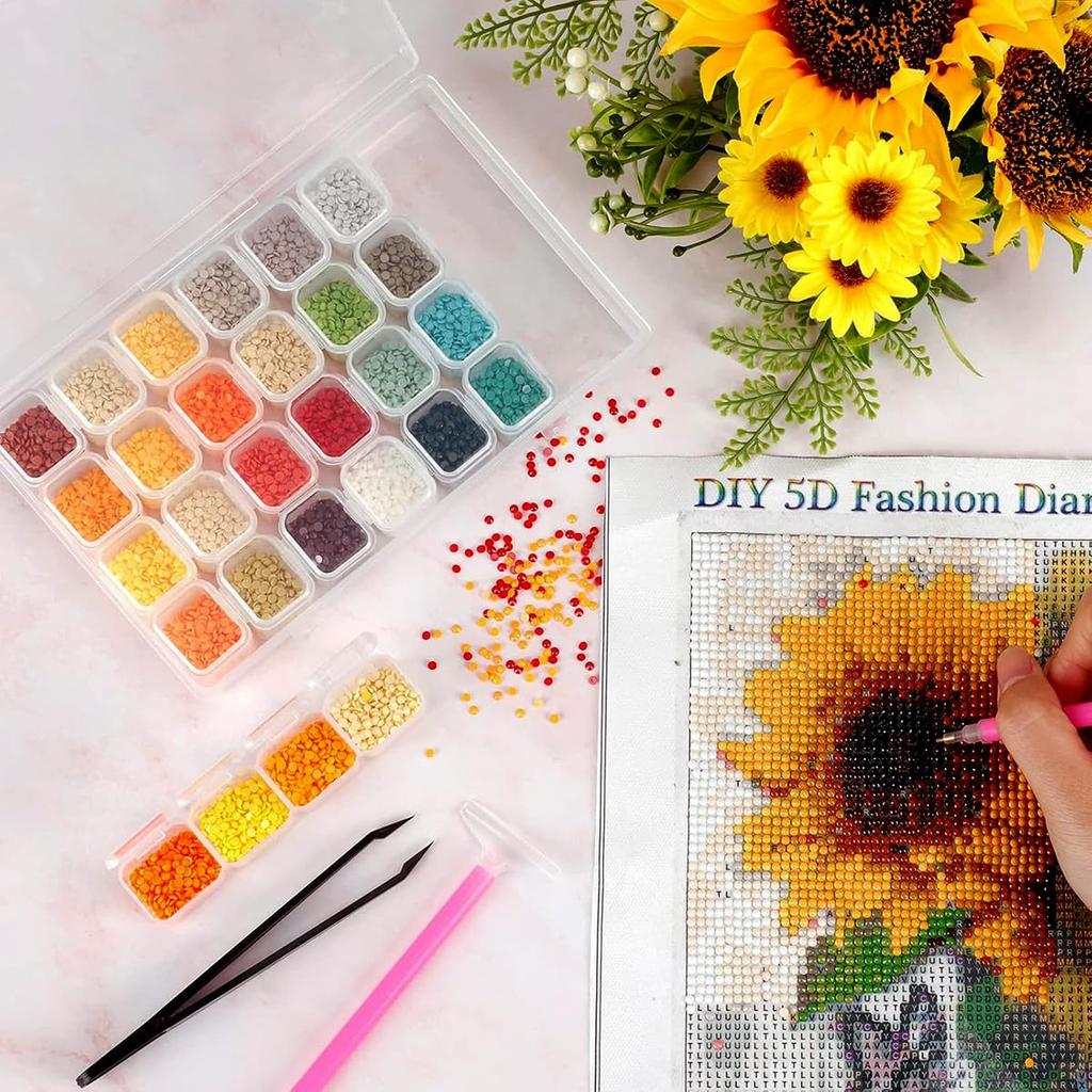 EKEZATA PP Transparent Accessory Storage Case Accessory Case Plastic Clear Case Mini Case Parts Case Nail Jewelry Storage DIY Accessories