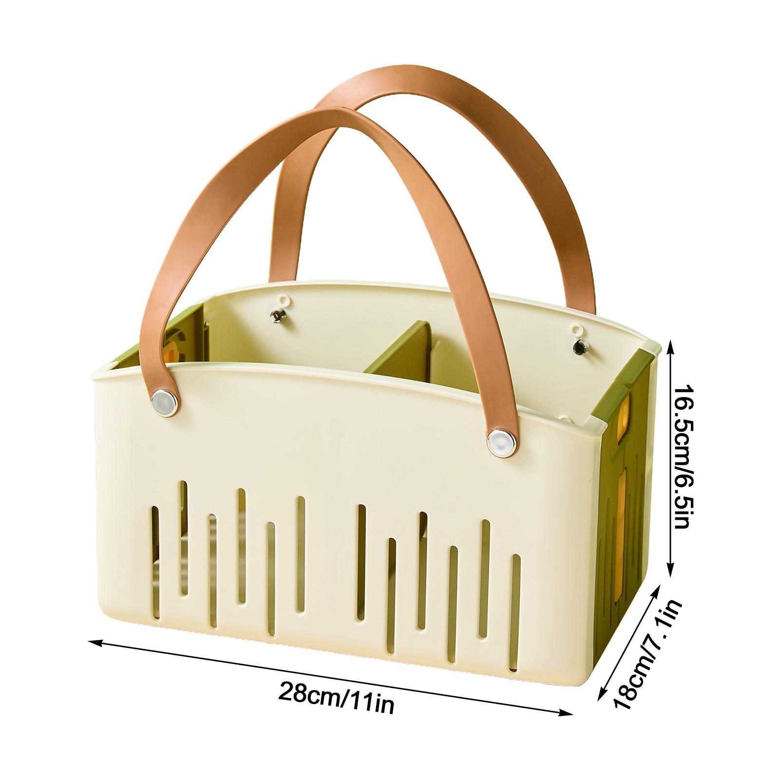 

Foldable Bath Basket Portable Shower Organizer With Drainage Holes For Travel Camping Home Collapsible Storage Box