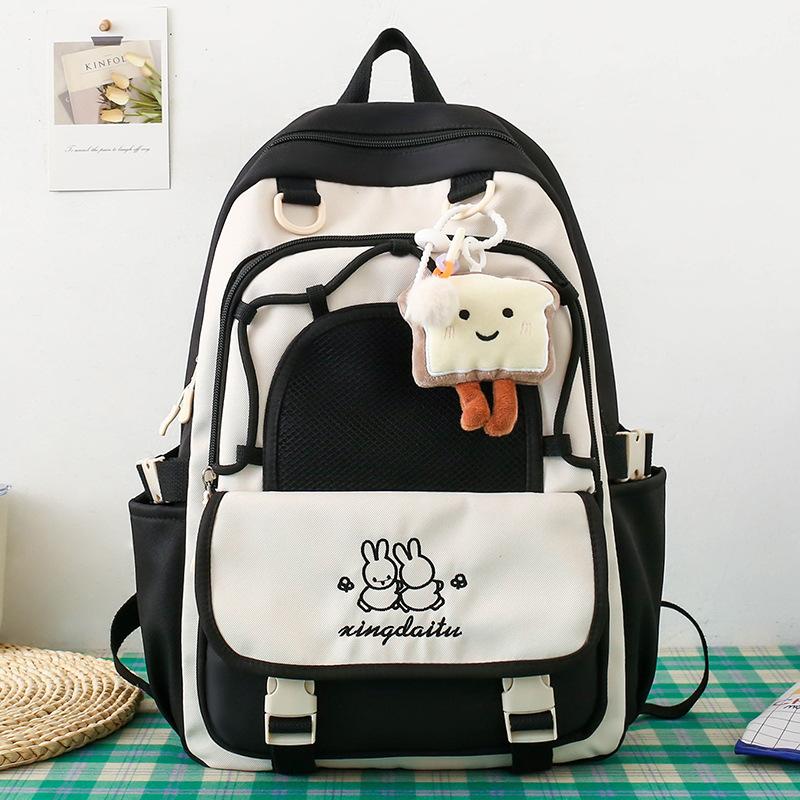 Children's Schoolbags  Elementary School Students  Junior High School Girls  High School Students Splicing Backpacks