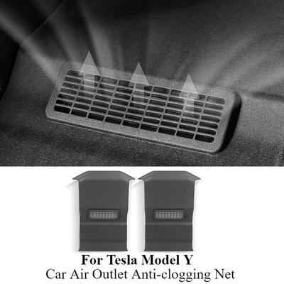 2 Stück Für Tesla Model Y 2024 Klimaanlagendüsenabdeckung Unter Sitz Auslassschutz Anti-Blockier Staubnetz Innenraumzubehör