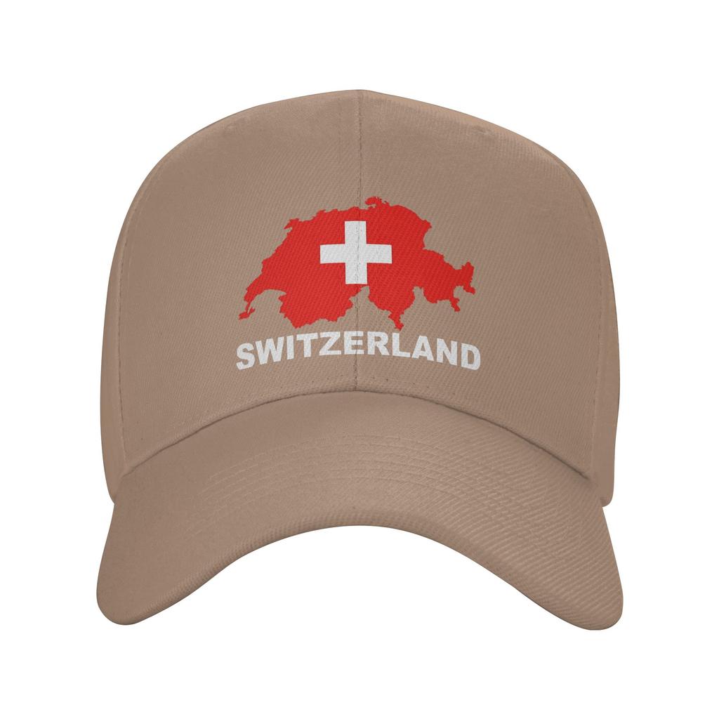 Zomer Zwitserland Vlag Baseballpet Hardlopen Hippie yk Schattig Ontwerp Zon Hip Hop Petten FeUnisex Unisex Ademende Baseballpetten