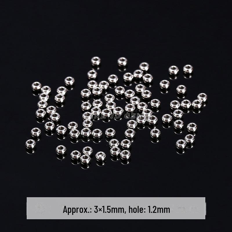 Jingde Stainless Steel Hammer Bamboo Tube Spacer Beads & O Buckle DIY Jewelry Accessories.