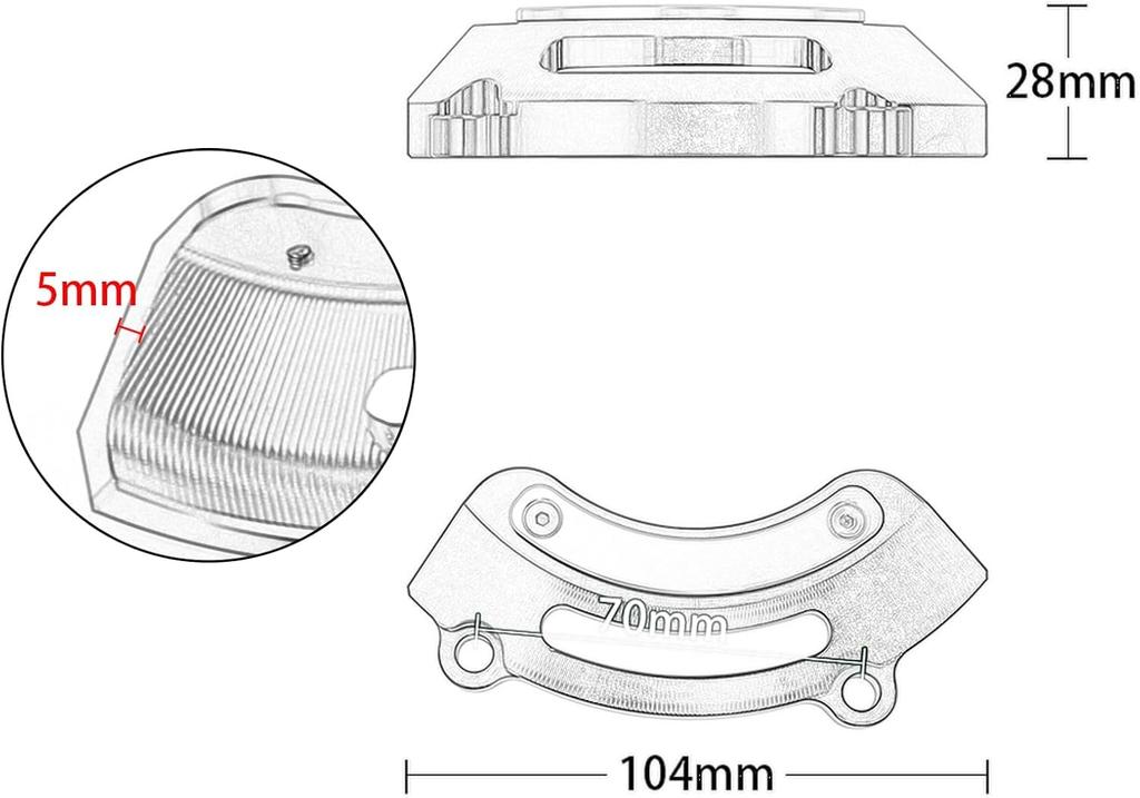 SHINKXMT Honda Super Cub 110 Cross Cub 110 Motorcycle Accessory Engine Cover Left Crankcase Cover Replacement for Monkey 125 Super Cub C125 Hunter Cub