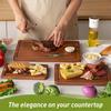 Bamboo Cutting Board Set, Wooden Thick Multi-purpose Cutting Board for Meat, Vegetables, and Fruits