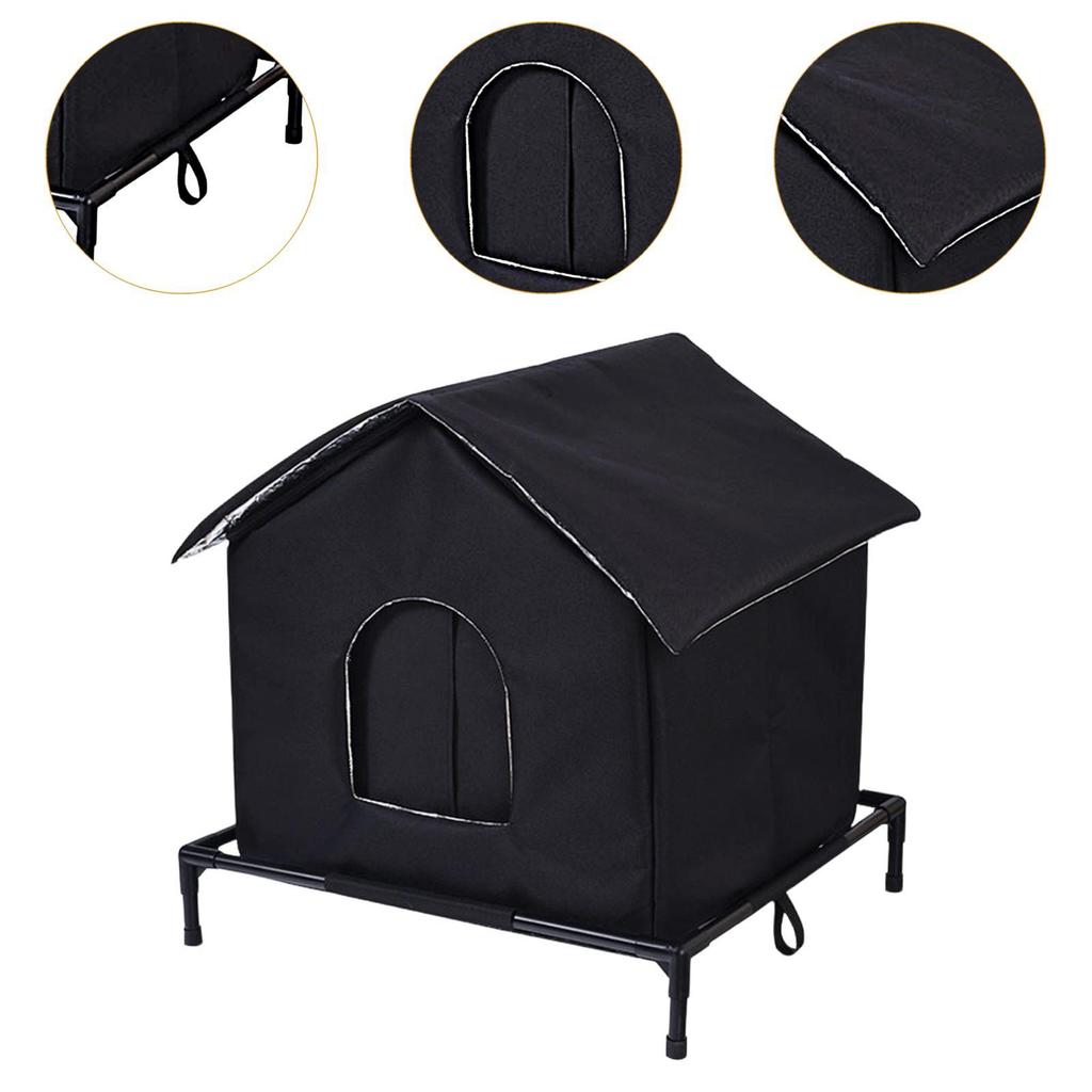 Premium Oxford Cloth Outdoor Cat House Insulated Waterproof Stray Shelter for Outdoor Cats Winter Windproof Design