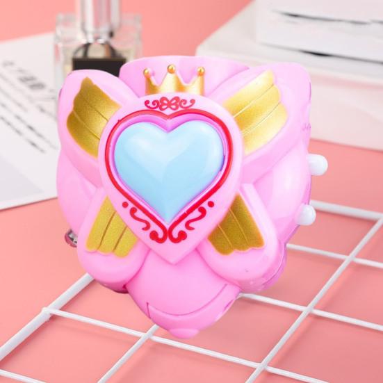 Luminous Top Interactive Football Heart Shape Spinning Top Battery-operated Musical Spinning