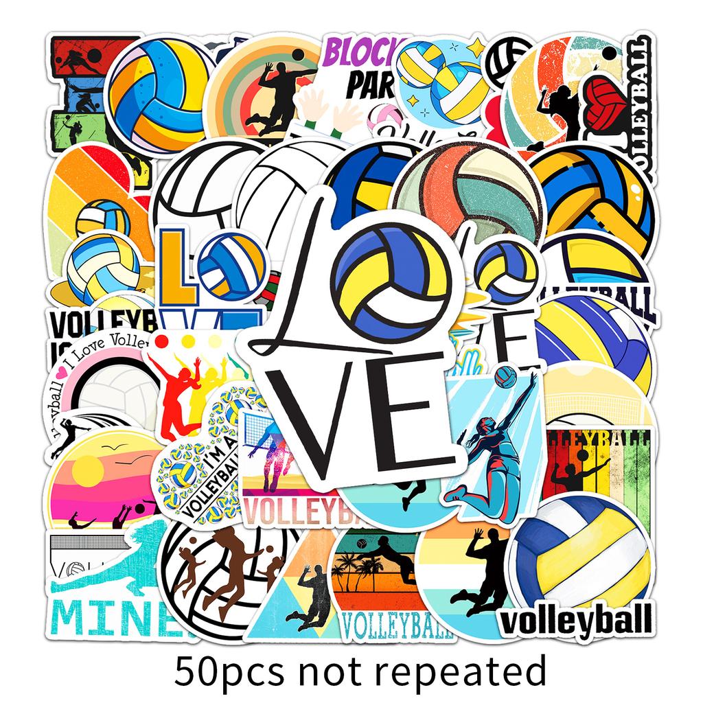 50 Volleyball Sports Graffiti Personalized Sports Creative Guka DIY Skateboard Suitcase Stickers Waterproof