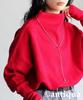 Antiqua Bottleneck Knit One Size Red Women's Top, NA-00496, 12,