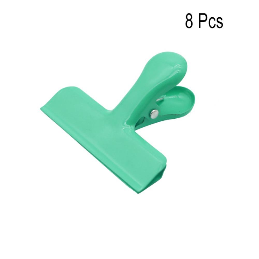 8PCS Stainless Steel Food Packages Clamp Round Corner Office Ticket Clip Photo Clip  Painting