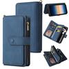 Sony Xperia 10 III Case Wallet Flip Card Holder PU Leather Magnetic Protective Flip Cover - Blue