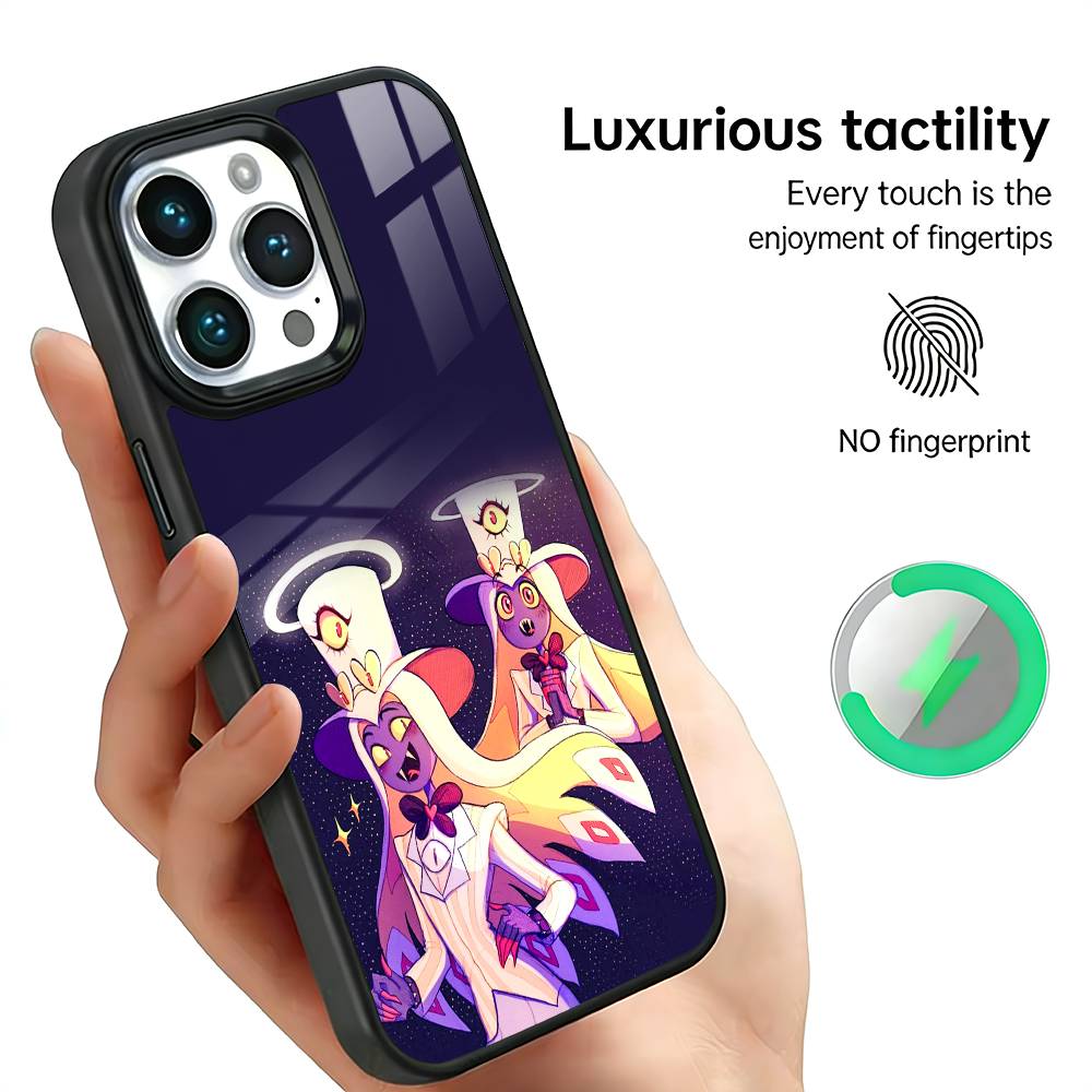 Sir Pentious H-Hazbin H-Hotel Handyhülle Für iPhone17,16,15,14,13,12,11 Plus,Pro Max Für Magsafe Kabelloses Laden