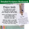 12 Pcs Mini Prayer Quilt with Cross ide, Bulk Vintage Scripture Prayer Quilt Squares Christian Gifts for Women Father's Day Pastor Appreciation