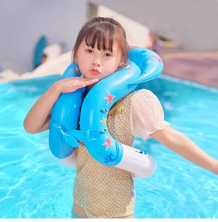 Aufblasbare Schwimmweste für Kleinkinder, Schwimmhilfe-Trainingsweste für den Pool