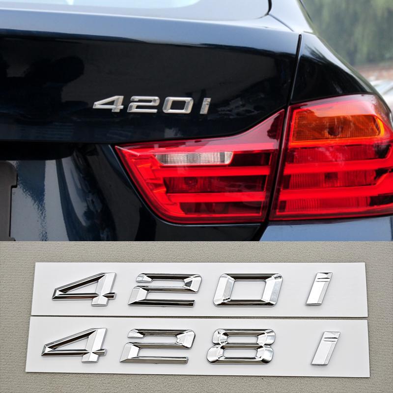 3D Car Letters Logo 428i 420i Badge Rear Trunk Badge Emblem Decals For BMW 4 Series 420i 428i F32 Tail Marking Accessories