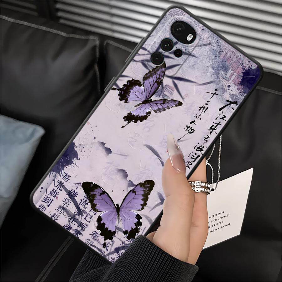 Retro Butterfly Case for Motorola Moto G22 Edge40 G71 G52 G50 G51 G73 G32 Edge 20 Pro 30 Lite G60s G53 G30 Phone Cover