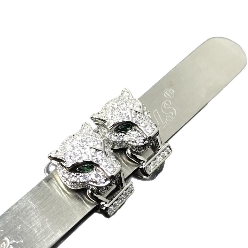 Luxury Gold Leopard Diamond Earrings - Women's European & American Fashion