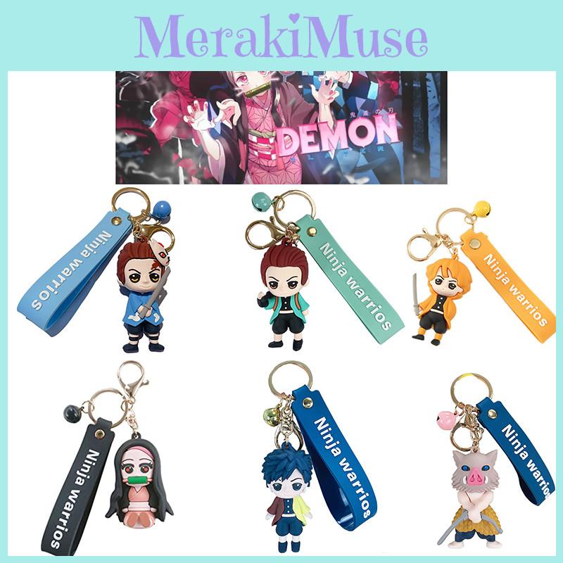 Slayer Keychain With Creative Figures Enhancing Your Bag Charm And Cosplay Collection**