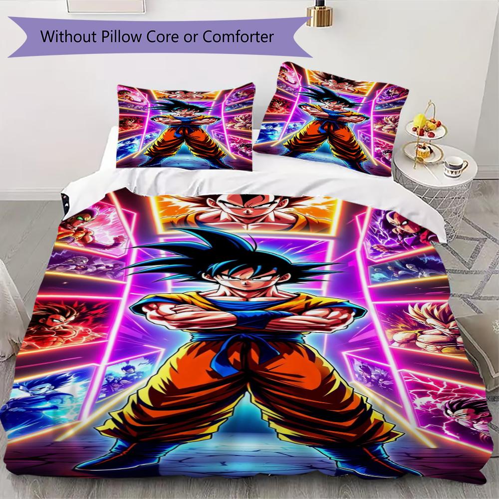 

Dragon Ball Pattern Bedding uilt Set uilt Cover Pillowcase Home Decoration Birthday Gift (1 * duvet cover + 2 * pillowcase without core) 135x200cm