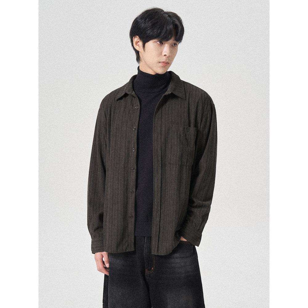 8Seconds Corduroy Striped Shirt Brown Dark Brown/M
