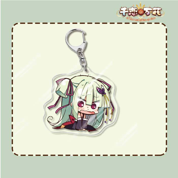 Game Senren Banka Anime Peripheral Acrylic KeyChain Murasame Tomotake Yoshino Keyring Pendant Decorative Accessories Gift