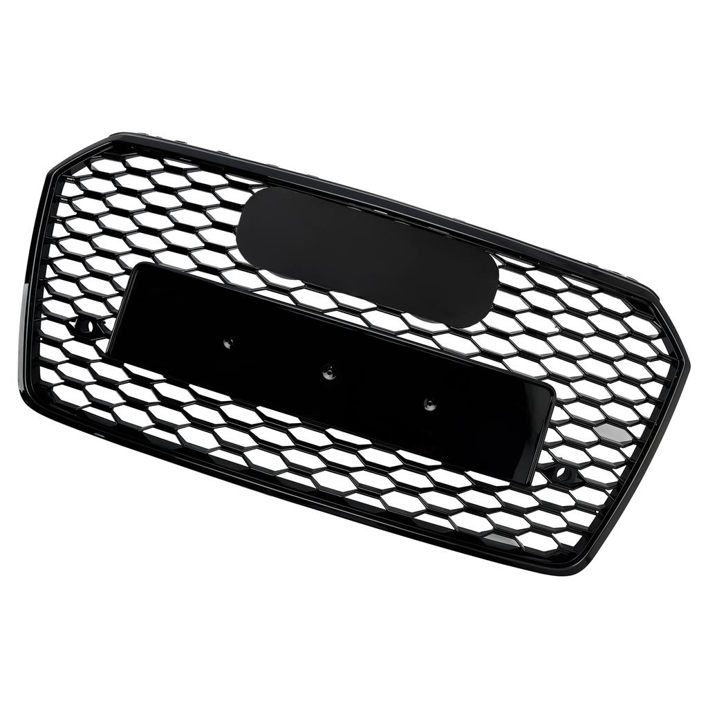 RS7 Style Honeycomb Front Bumper Grille Grill Fit A7 C7 S7 2016-2018 Black