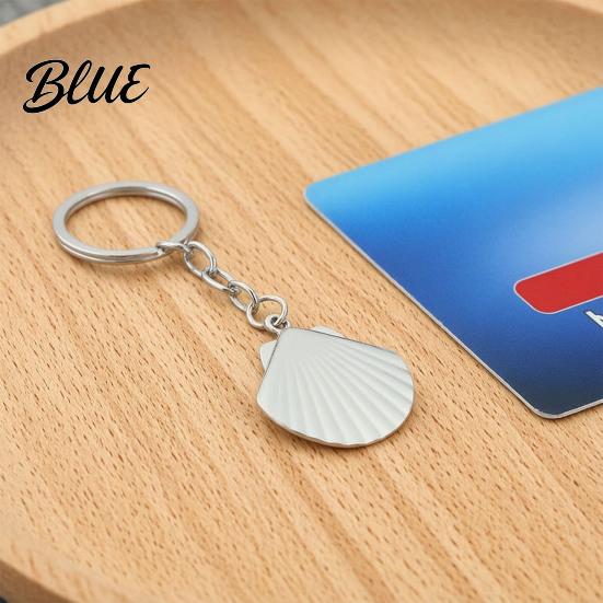 Zinc Alloy Key Holder Beach Shell Keychain Shape Metal Decorative Backpack Charms Ring Handbags Backpacks Car Chain Theme Keychain
