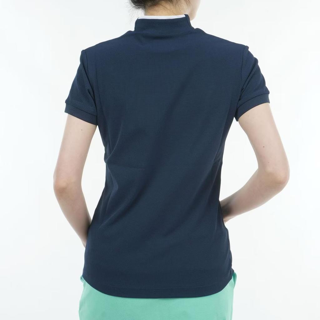 Golf Short Sleeve Mock Neck Shirt Sweat Quick 0 [New Balance] Women's (FIELDSENSOR EX Absorbent, Drying, Stretch) / 012-4166510 121_Navy [S]