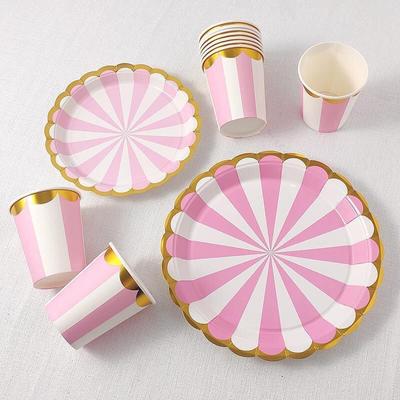 10Pcs CampingPicnic Tableware Set Disposable Paper Dishes Plate Cup Outdoor Camping Accessories Portable Cutlery