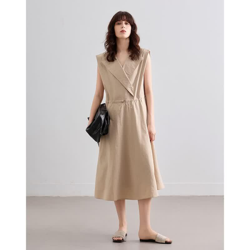 Demana Quick-Dry Sun Protection Sleeveless Drawstring Waist Dress