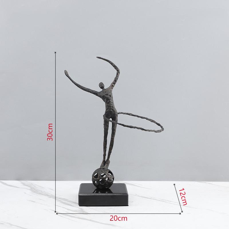 Minimalistische Gymnastikfiguren Statue Schreibtischdekoration Ornamente Abstrakte Gymnastikfigur Metallskulptur Raum Ästhetische Dekoration