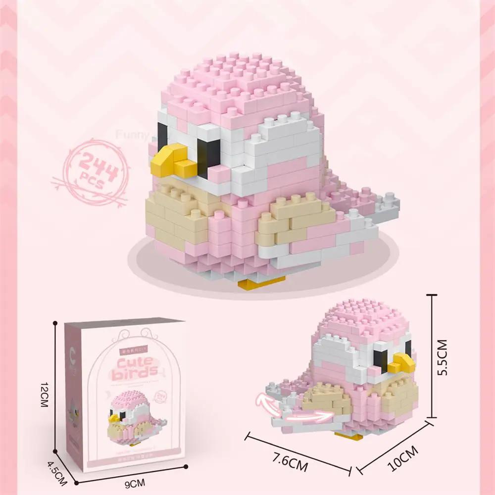 ACIVI Kawaii Cute Bird Small Building Blocks Building Set Creative Educational Building Toys For Boys Girls Toys Christmas Gift