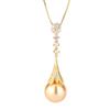 Schmuck Kupferboden Vergoldet Perle Temperament Quaste Gold Set Damen 16-14Mm