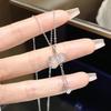 Women's S925 Sterling Silver Tassel Gourd Necklace with Chalcedony - Chinese Style Clavicle Chain