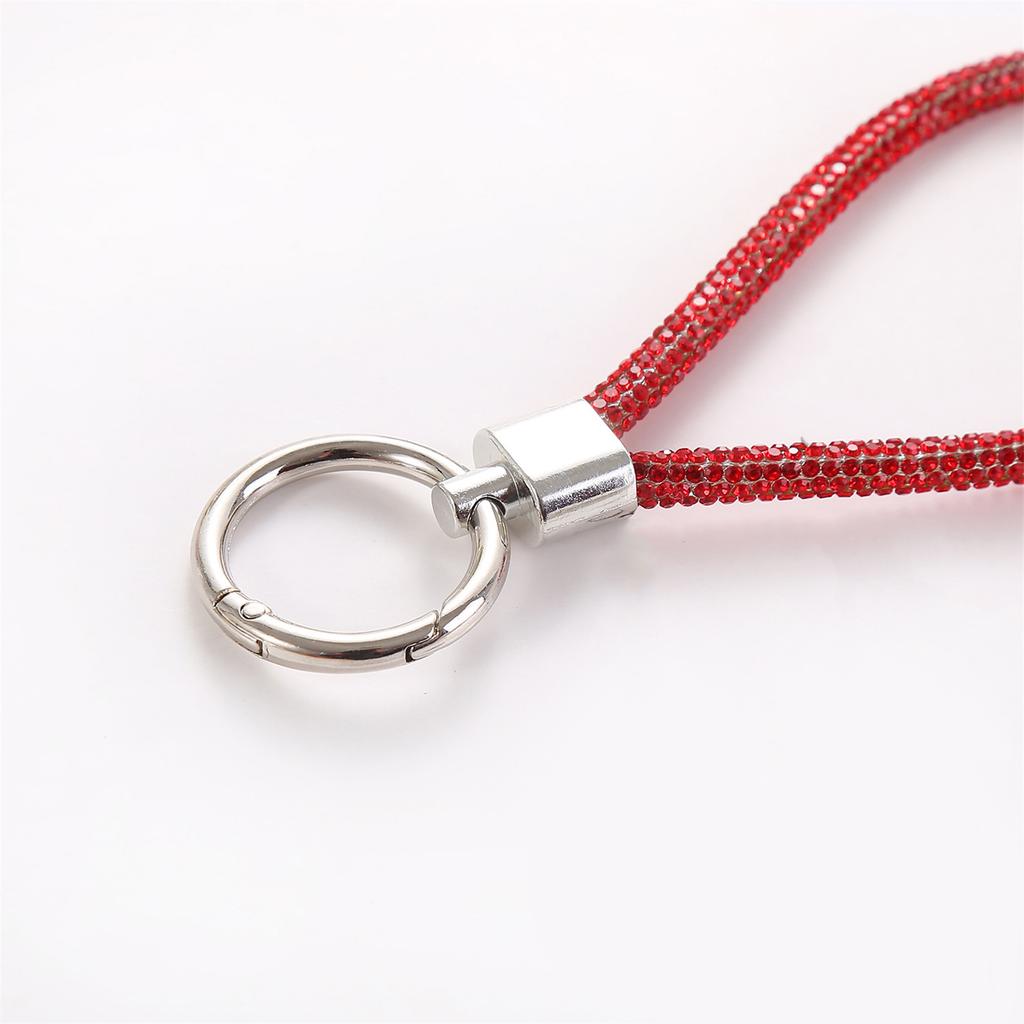 Diamond Crystal Rhinestone Phone Lanyard Glitter Keychain Bling Wrist Straps Cord Anti-lost Rope Car Keychain Accessory
