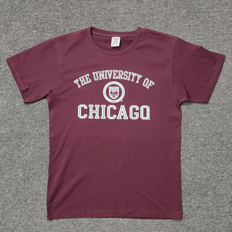 American College Group Cotton Short-sleeved T-shirt Cultural Revolution Street Wear Culture Men Clothing  Quick Dry