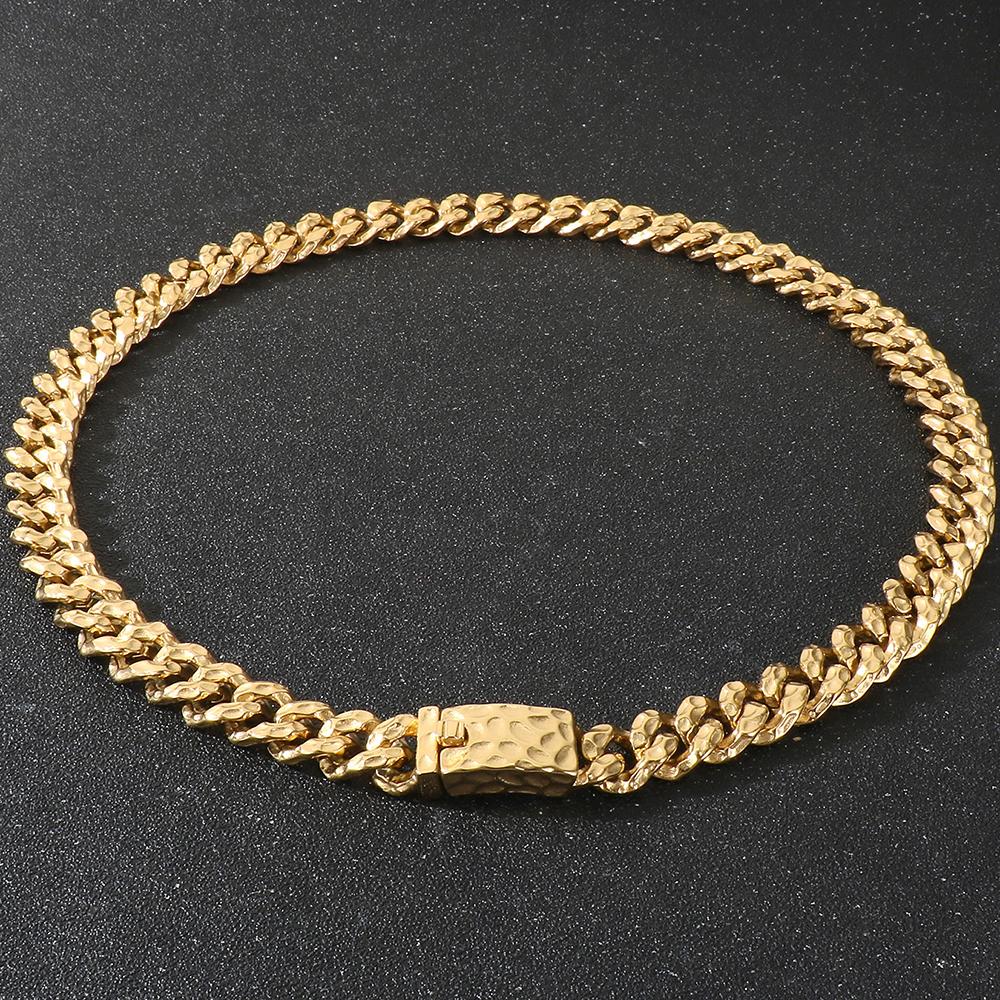 60CM Long 13MM Width Choker Necklace Man Solid Stainless Steel Curb Cuban Link Chain Necklaces for Men Male Jewelry Vintage