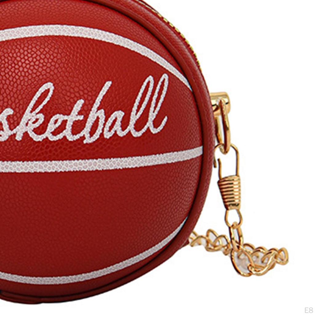 Basketball Shaped Purse Casual Shoulder Bag for Outdoor Commuting Vacation Work