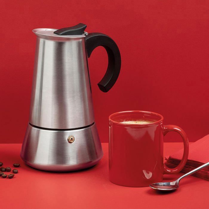 Cafetière - JATA - CAX104 - 4 Tasses - Inox - Induction