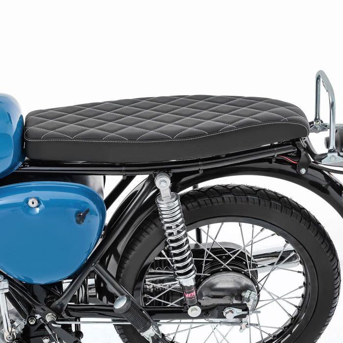 Flacher Sitz - Craftride VS2 - Kompatibel mit Simson S50 S51 S70 - Synthetisches Leder - Fester Verbundschaum