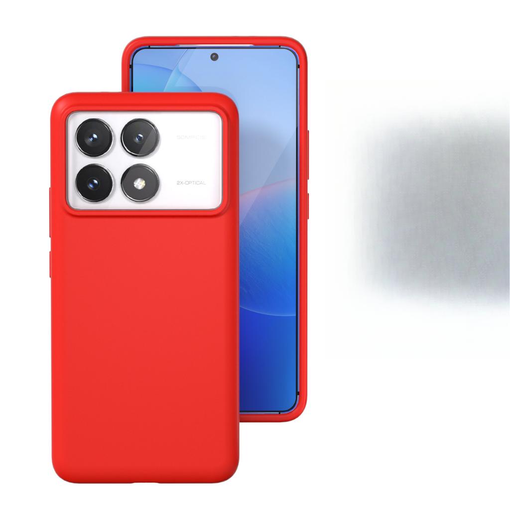 Liquid Silicone Gel Is Suitable for Redmi NOTE14PRO Solid Color Phone Case K80 Full Package Shockproof K70E Skin-feel Protective Case