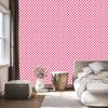 Checkerboard wallpaper, powder pink and white, fine detail, 50x1000