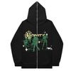 Y2K glidelås high street hettegenser nærhet klær retro stil hip hop cardigan genser