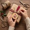 Reusable Xmas Tree Pendants 12/24/36Pcs Christmas Gnome Wooden Ornaments, Round Wood Slice Hanging Decorations, Santa Claus Tags Print Designs
