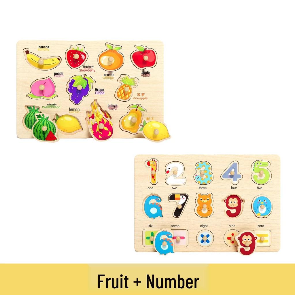 Montessori Cognitive Animal & Transport Puzzle Board for Kids