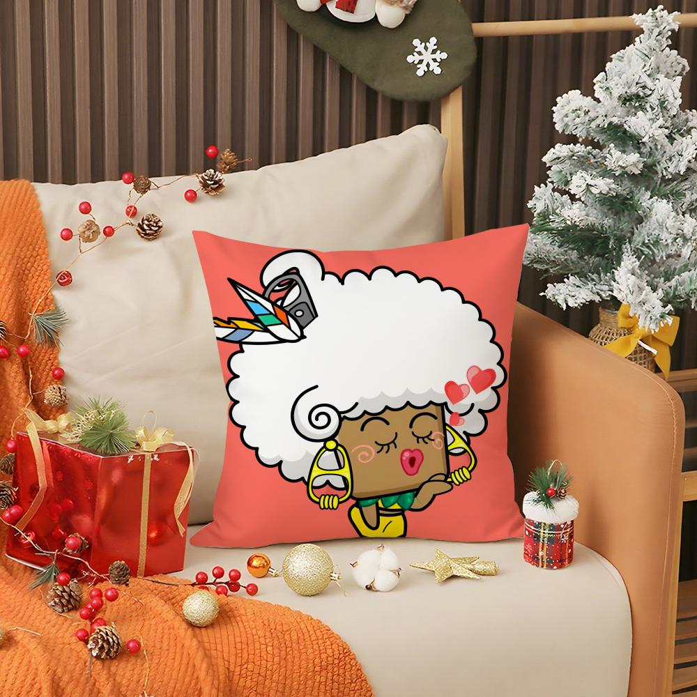 Anime HAPPY FATHER HAPPY SON Pillow Case Living Room Sofa Decorative Cushion Cover Simple Household Light Luxury Printed Pillow 30cmx30cm