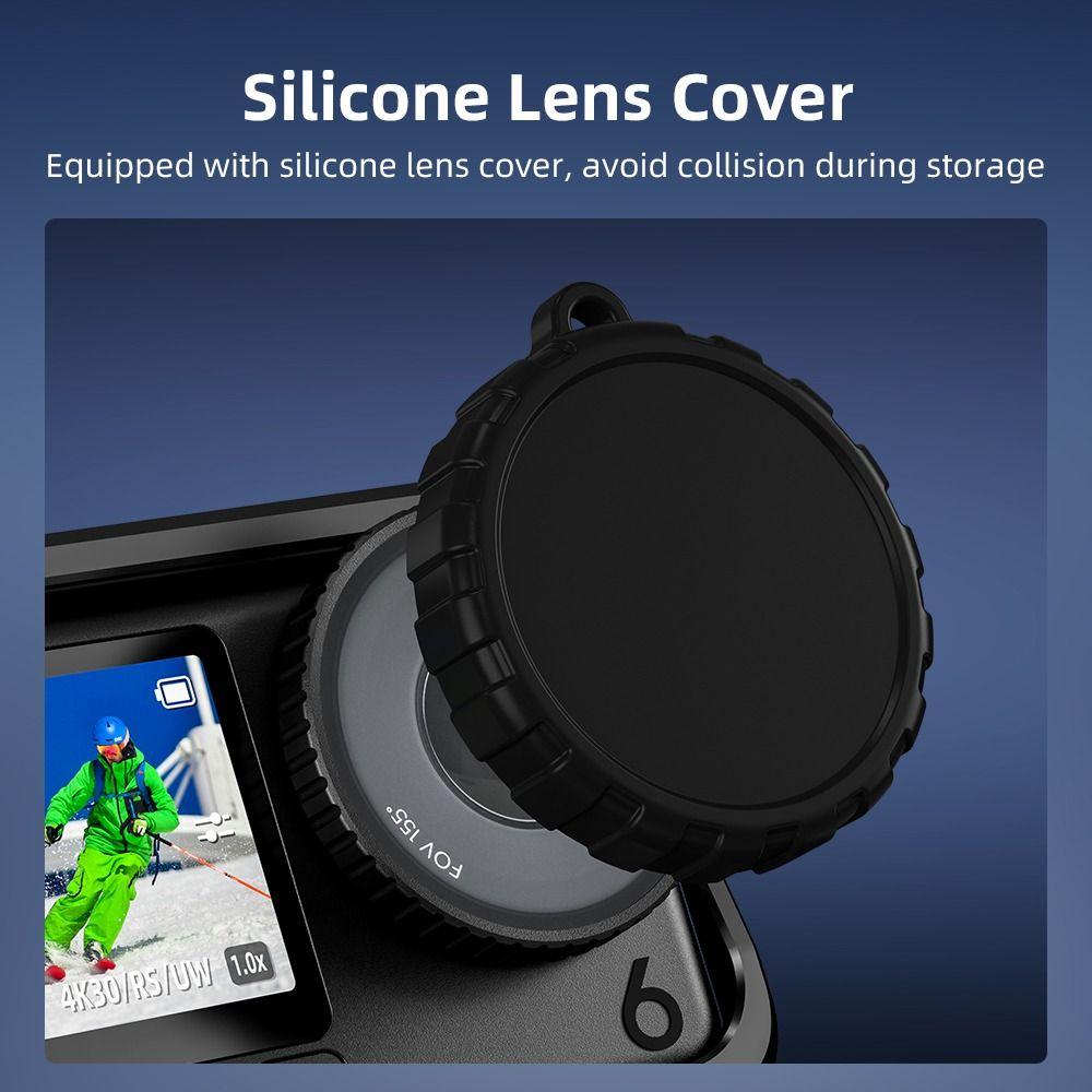 Built-in Cold Shoe Protective Case Camera Frame for DJI Osmo Action 6 Action Camera Accessories